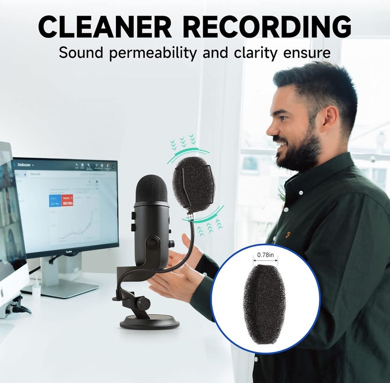 PROAR Pop Filter for Microphone - Sponge Layered Pop Wind Screen with Enhanced Flexible 360° Gooseneck - Image 2